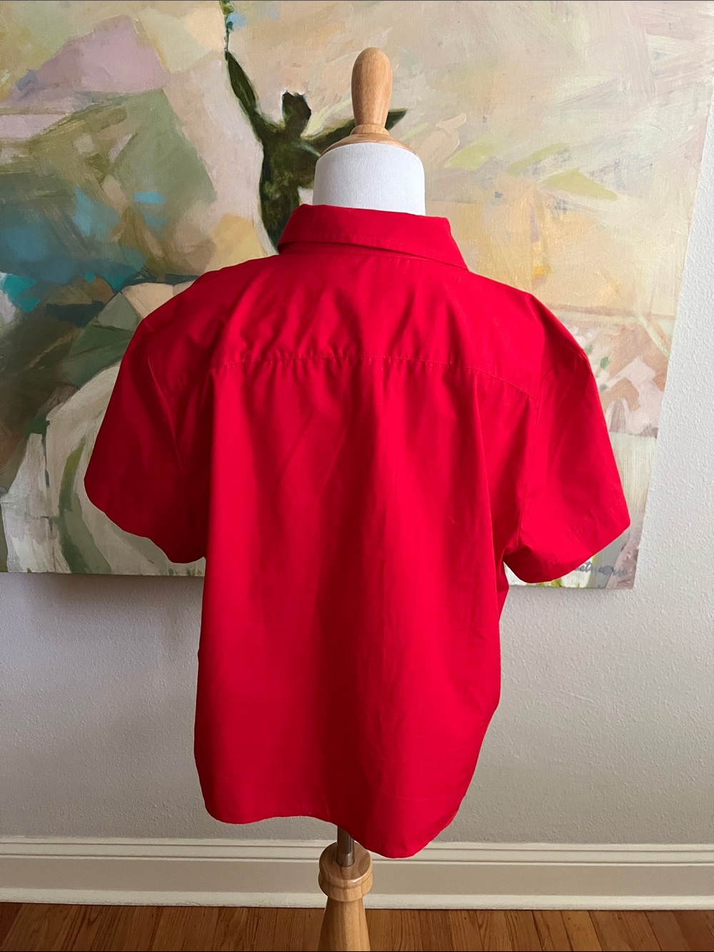 J. Crew Gamine shirt in cotton poplin Size 14 Red - Picture 6 of 16